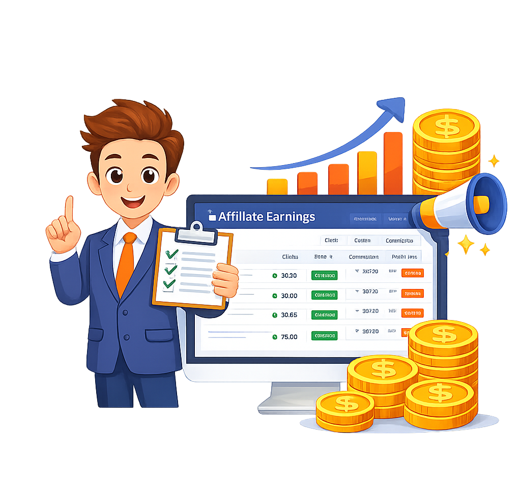 GUESTPOSTLINKS affiliate program dashboard showing recurring affiliate earnings and lifetime commissions